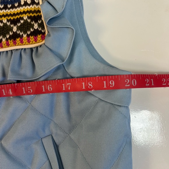 Hunter Bell Blue Quilted Vest with Multicolor Pattern - Picture 13 of 13